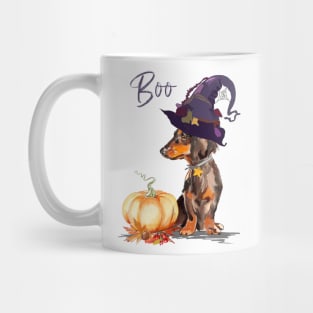 Boo Halloween dachshund Mug